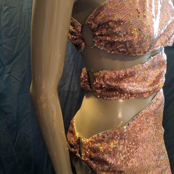 Banjul Sequin Slit Dress Size Small - Picture 3 of 4